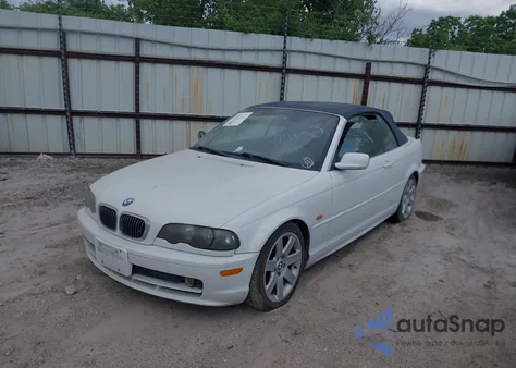 2001 BMW 325Ci из США, поврежденный, VIN WBABS33471JY53121